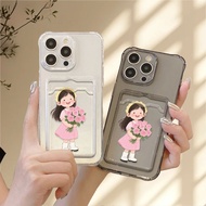 Silicone Material Case Girl Holding Flower Casing For Realme C65 C63 4G C61 GT 6 6T Neo6 SE 12 Lite 