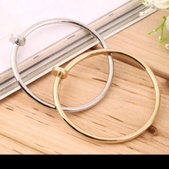 【CHEAPEST PRICE】Unisex Stainless Steel Screw Nail Cuff Bangle Bracelet Fashion Jewellery