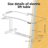 [ SG ] Ergonomic Standing Electric Height Adjustable 100/120/140/160CM Office Study Table Desk