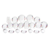 Felli Dinexe Opal Glass Dinnerware Set (16 Pcs) - La' Rossa [FREE Opal Glass Serveware 7 Pcs]