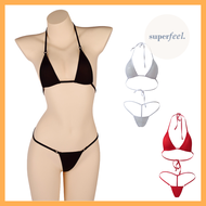 SFL BRA 1 SET LINGERIE BH CD BIKINI BEACHWEAR WANITA LINJERI PEREMPUAN TRIANGLE DALAMAN RENANG SEGITIGA G STRING PANTAI MURAH GROSIR LADY WOMAN JAPANESE STYLE 566