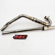 คอท่อพร้อมใส้ CT125 ( Gen 1-2 ) Nkracing วัสดุสแตนเลส ช่วยระบายความร้อน