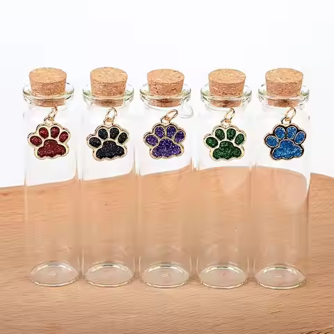 Pet Fur Memorial Glass Bottle Cat Whiskers Storage Bottle With Cork Stopper Perfect For Storing Dog 