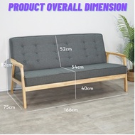 LOFT Living SOMERSET 3 Seater Solid Wood Sofa kayu sofa murah