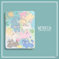 INS Creative Cartoon Cute Star Colorful Cat For IPad10.2 Shell Ipad10th Cover Mini6 Case Ipad9.7 Air2 Cover Air10.9 Anti-fall Case Pro11/ipad12.9 Anti-bending Cover Ipad Gen7 Shell