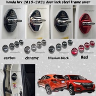 honda hrv 2015-2021 car door lock frame cover accessories stainless steel skhongauto