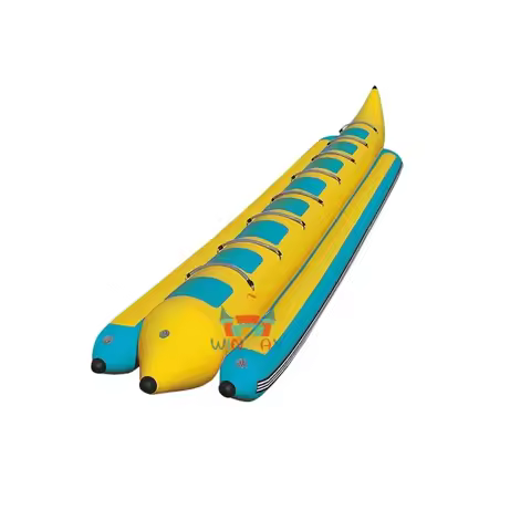 3~8 Persons Inflatable Banana Boat Inflatable Banana Tube Towable Floating Boat for Summer Water Gam