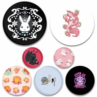 Cute Otter Pun Enamel Pins Handmade Round Beagle Bagel Penguins Brooch Cartoon Collar Badge Backpack