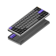 NuPhy Air60 HE เขาเล่นเกมและมีคีย์บอร์ดแบบมีสายแกนแม่เหล็กต่ำความหน่วงต่ำโดยไม่มีมุมที่ตายแล้ววัสดุอ