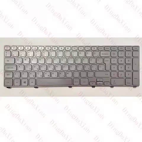 LL For Dell Inspiron 17 7000 7737 Silver Hungary Backlit Keyboard 00P4VF 0P4VF