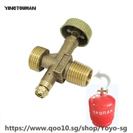 LPG Bottle Valve for Gas Cylinder Tank Stoves Refill Adapter Camping Stove Cylinder Gas Burner 0Cyl