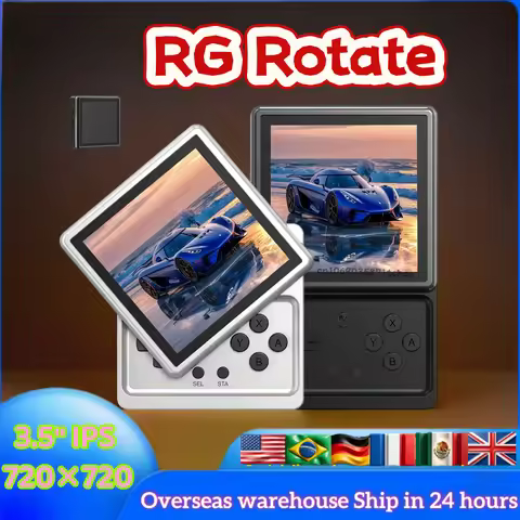 ANBERNIC RG Rotate Android Handheld Game Console 3.5" IPS 720×720 T618 Retro Gaming Emulator WiFi 3G