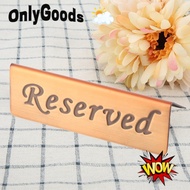 ONLYGOODSS Reserved Table Sign, Durable Bronze  Reserved Seating Sign, Event Signage Elegant Stainle