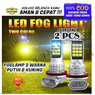 LED H11 LAMPU FOGLAMP KABUT 2 WARNA KUNING PUTIH AVANZA XENIA JAZZ HRV BRIO AGYA AYLA ERTIGA VIOS MO