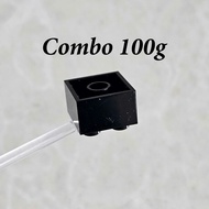 Combo 1 ounce of tall black 2x2 bricks