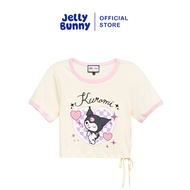 JELLY BUNNY เสื้อยืดทรงครอปพิมพ์ลายการ์ตูน KUROMI รุ่น B25WATL010