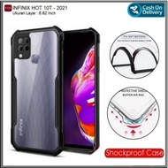 Case Infinix Hot 10T 2021 SoftHard Fusion Transparnt Casing HP Cover