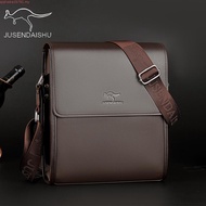 【Beg utusan lelaki】Beg fesyen lelaki* ღBeg Lelaki Kangaroo Beg Bahu Lelaki Beg Kulit Lelaki Kasual M