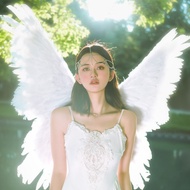 Angel wings. COS angel wings back with devil feathers female children adult decoration dress up photo photo fairy props
