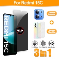 Redmi 15C 5G 4G Tempered Glass Film for Redmi 15C 14C 13C 15 13 12 12C 5G 4G Privacy Screen Protecto