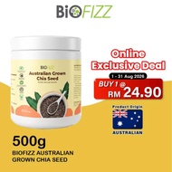 BIOFIZZ Chia Seed 500g with Organic Chia Seed, Halal Chia Seed, Superfood Chia Seed, Biji Chia HTM P