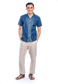 East India Company Balendra Embroidered Short Sleeve Shirt