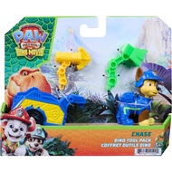 PAW Patrol: Dino Movie, Chase Dino Toolkit, 6.3cm Action Figure, with Rescue Trailer and 2 Interchan