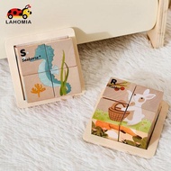LAHOMIA 3D Wood Puzzles 3D Jigsaw Pegged Puzzles for Boys and Girls 3 4 5 Years Old