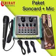One Package Sound Card V8 Live Broadcast Soundcard Mixer Audio Karaoke/Mixer Bluetooth Audio USB