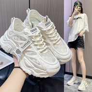 Mesh Breathable Thick-Soled Comfortable White Shoes Women's Shoes Casual Trendy EGPU