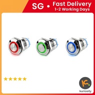 Push Button Metal 12mm Momentary Red Green Blue