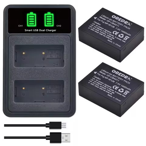 NP-W126S NP-W126 Battery for Fujifilm X-T200, X100V, X100F, X-S10, XT-30, X-T30 II, XT-20, X-E3, X-E
