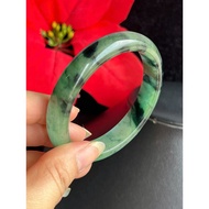 Natural jade jade bracelet, inner diameter 59, 12.5 inches thick, 8 mm thick, beautiful, no cracks, 