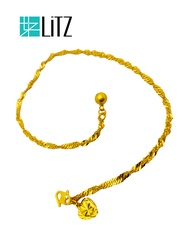 LITZ 916 (22K) Gold Anklet 水波脚链  (NX) A0001