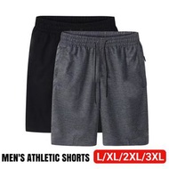 [深灰色][L] 男裝短褲 薄款五分褲 男士休閑褲 寬鬆運動褲 彈力沙灘褲 [平行進口]