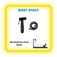 Ready Stock!! Clearance New Stock!! Bathroom SUS304 Stainless Steel Black Toilet Bidet Spray