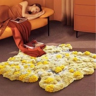 北歐風 手作紐西蘭羊毛地毯 秋日大地 客廳臥室床邊墊 家居裝飾