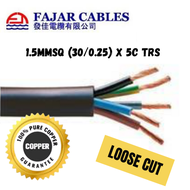 [Loose Cut] Fajar TRS 1.5mm X 5core TRS Cable 100% Pure Copper 1Meter
