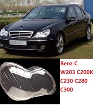 ฝาครอบไฟหน้ารถสำหรับรถ Benz C W203 C200K C230 C300 C280ฝาครอบไฟหน้า