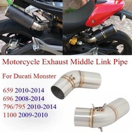 Motorcycle Exhaust Mid Link Pipe For Dui Monster 659 795 796 2010-2014 696 2008-2014 1000