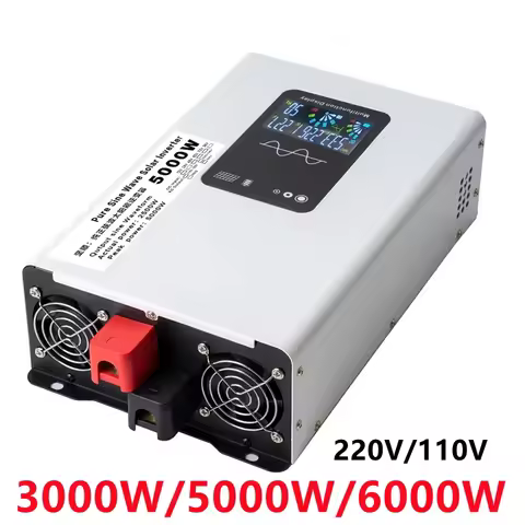 Inverter Pure Sine Wave 3000W 5000W 6000W DC 12V 24V 48V 60V 7 To AC 110V 220V Converter RV Vehicle 
