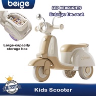 Beige  Balance motorcycle Bike baby Multifunction Tricycle balance music light Scooters Age 1-6 摩托平衡
