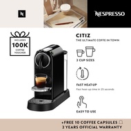 NESPRESSO CitiZ Coffee Machine, Black (Mesin Kopi) - Machine Only
