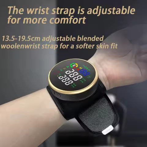 2024 Wrist Blood Pressure Monitor LED Digital Screen Heart Rate Monitor Intelligent Voice Broadcasti