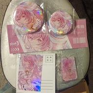6Pieces Game Honkai Impact 3 Anime Lucky Gift Bag Elysia Collection Bag Keychain Laser badge LOMO Ca