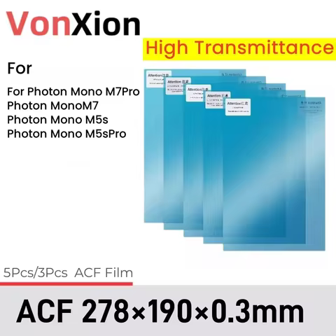 Vonxion ACF Release Film 278x190x0.3mm For ANYCUBIC Photon Mono M7 Pro M7 M5s M5s Pro LCD SLA DLP UV