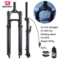 Bolany Blue Air Fork 27.5/ 29 Mtb Fork Bicycle Front Suspension Frame For Straight Tube Magnesium Alloy Mountain Bike Fork