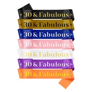 【New Design】30 & Fabulous Birthday Sash Happy 30th Birthday Party Decoration Party Favors for Men an
