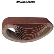ANGINGBAOMN 10pcs Abrasive Sanding Belts, Alumina 330 x 30 mm / 1.2 x 13 Inch Sanding Belts, Durable