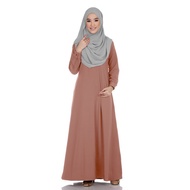 Jubah Wanita Muslimah Putih Umrah Murah Wanita Perempuan Plain Ironless Plus Size S to 6XL